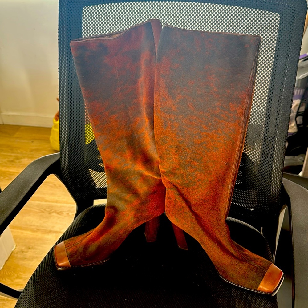 These lamb skin boots were bought at Dolce Gabbana in Italy